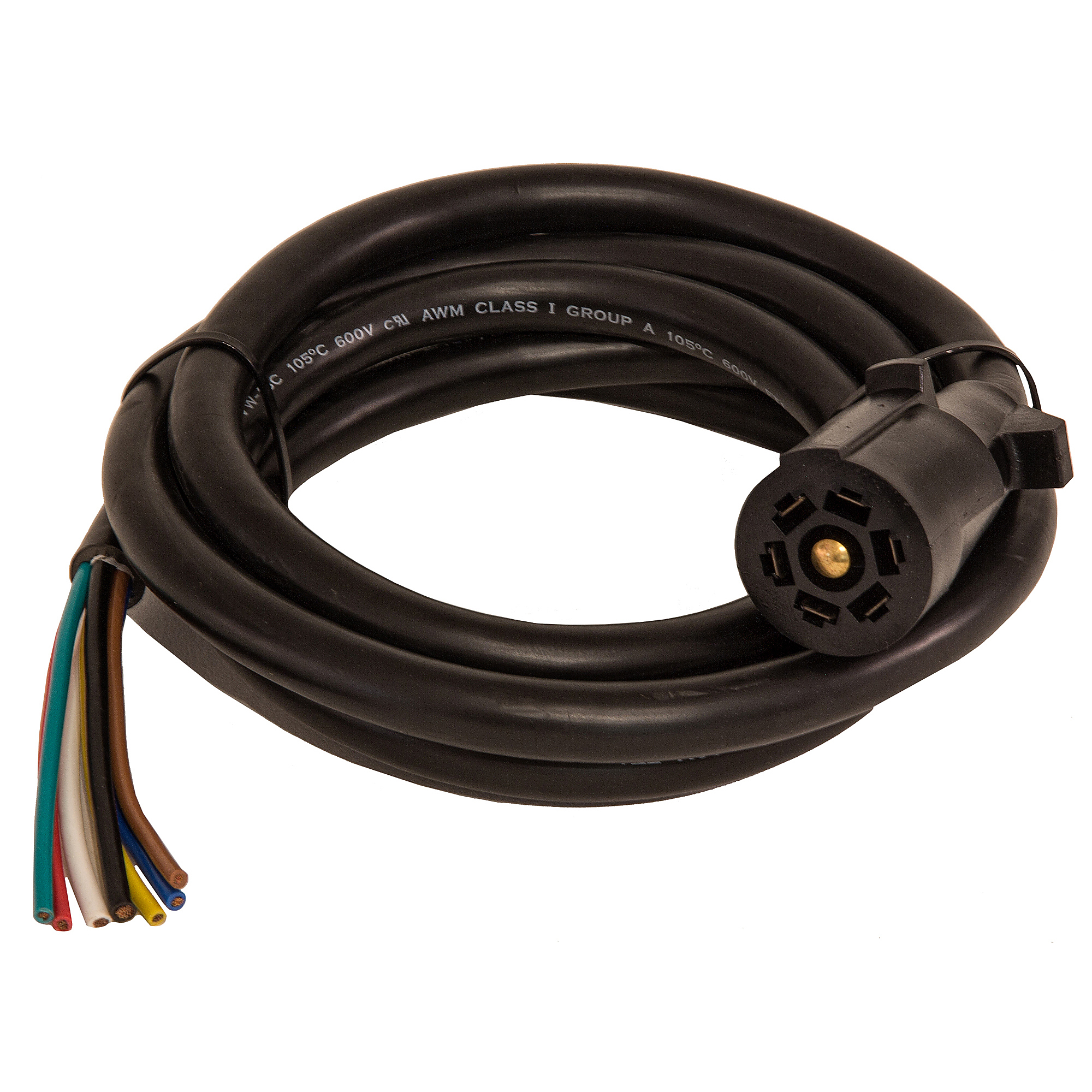 Buyers Products, 7-Way Trailer Side Flat Pin Trailer Connector, Connection Location Trailer Side, Model# TC2967P